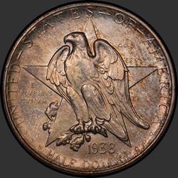 аверс 50¢ (half) 1938 "USA - 50 Cents (Half Dollar) / 1938 - S TEXAS MS"