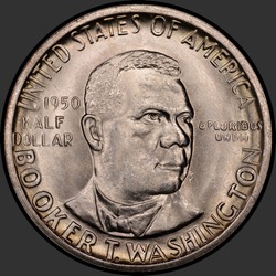 аверс 50¢ (half) 1950 "USA - 50 centesimi (Dollaro mezzo) / 1950 - D Booker T. Washington MS"