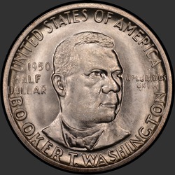 аверс 50¢ (half) 1950 "USA - 50 centů (půldolar) / 1950 - S Booker T. Washington MS"