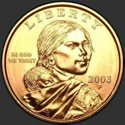 аверс 1$ (buck) 2003 "संयुक्त राज्य अमरीका - 1 डॉलर / 2003 - { "_": "पी"}"