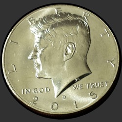 аверс 50¢ (half) 2015 "USA - 50 centů (půldolar) / 2015 / D"