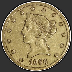 аверс 10 dolarů (USA) 1866 "Liberty Head $10 1866"