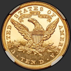 реверс 10 dollari (USA) 1881 "Liberty testa 10 $ 1881 / Proof"