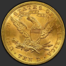 реверс 10 dollari (USA) 1881 "Liberty testa 10 $ 1881 / P"