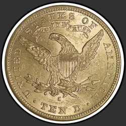 реверс 10 dólares (US) 1881 "Jefe de la Libertad $ 10 1881 / S"