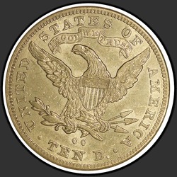 реверс 10 dollari (USA) 1884 "Liberty testa 10 $ 1884 / CC"