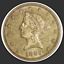 аверс 10 dolarów (USA) 1889 "Liberty głowie $ 10 1889 / P"