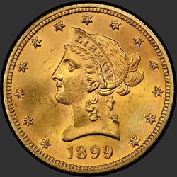 аверс 10 dollari (USA) 1899 "Liberty Head $10 1899"