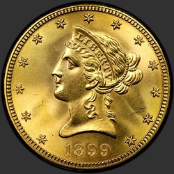 аверс 10 dollari (USA) 1899 "Liberty testa 10 $ 1899 / S"