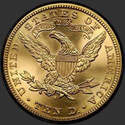 реверс 10 dollari (USA) 1899 "Liberty testa 10 $ 1899 / S"