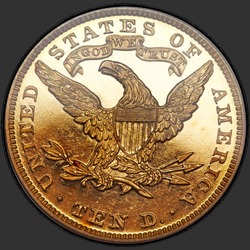 реверс 10 dolarjev (ZDA) 1884 "Liberty Head 10 $ 1884 / Proof"