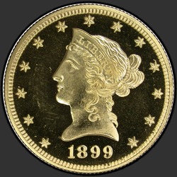 аверс 10 dollari (USA) 1899 "Liberty testa 10 $ 1899 / Proof"