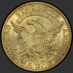 реверс 5 dollars (US) 1818 "USA - 5 Dollars / 1818 - Capped Bust $5 1818"