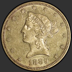 аверс 10 dolarů (USA) 1889 "Liberty Head $10 1889"