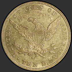 реверс 10 dollari (USA) 1881 "Liberty testa 10 $ 1881 / O"