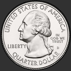 аверс 25¢ (quarter) 2016 "Шони (Shawnee National Forest) / D"