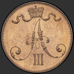 реверс 5 동전 1892 "5 페니 핀란드 1888에서 1892 사이"