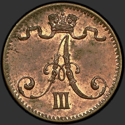 реверс 1 δεκάρα 1884 "1 пенни 1881-1894 для Финляндии"