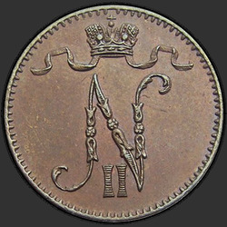 реверс 1 cent 1895 "1 пенни 1895 с вензелем Николая 2"