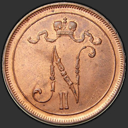 реверс 10 penny 1912 "10 penny 1895-1917 with the monogram of Nicholas 2. For Finland"