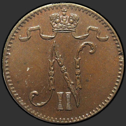 реверс 1 cent 1904 "1 пенни 1895-1916 с вензелем Николая 2. Для Финляндии"