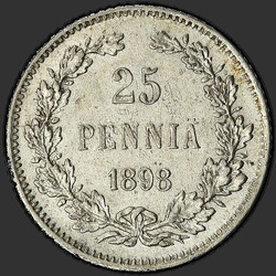 аверс 25 senti 1898 "25 пенни 1898"