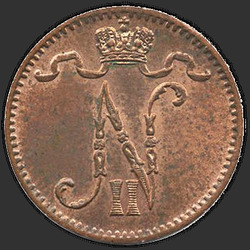 реверс 1 penny 1912 "1 penny 1895-1916 met het monogram van Nicholas 2. Voor Finland"