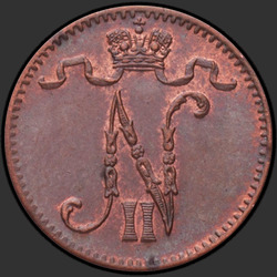 реверс 1 cent 1902 "1 cent 1895-1916 s monogramem Mikuláše 2. Pro Finsko"