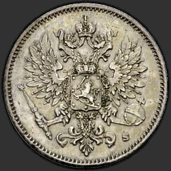 реверс 25 penny 1916 "25 penny 1.897 à 1.916 pour la Finlande"