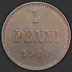 аверс 1 penny 1900 "1 penny 1895-1916 met het monogram van Nicholas 2. Voor Finland"