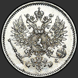 реверс 25 peni 1908 "25 пенни 1897-1916 для Финляндии"