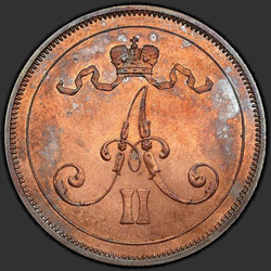 реверс 10 penny 1876 "10 penny 1865/76 dla Finlandii"