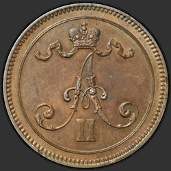 реверс 10 penny 1866 "10 penny 1865/76 dla Finlandii"