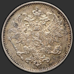 реверс 50 centesimo 1872 "50 centesimo 1864-1876 per la Finlandia"