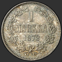 аверс 1 mark 1872 "1 फिनलैंड, 1864-1874 के लिए ब्रांड"
