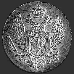 реверс 1 grosze 1821 "1 грош 1821 года IB. "