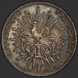 реверс 2 francs 1801 "2 francs 1801 (copper)"