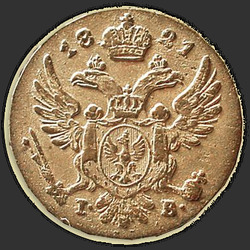 реверс 5 grosze 1821 "5 грошей 1821 года IB. "