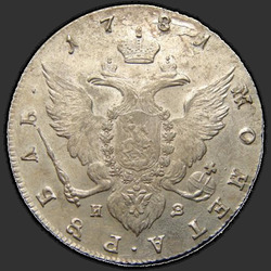 аверс 1 rouble 1781 "1 рубль 1781 года СПБ-ИЗ. "