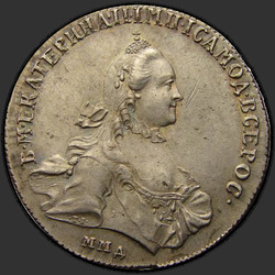 реверс 1 roebel 1764 "1 рубль 1764 года ММД-EI. "