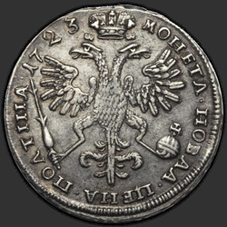 аверс Poltina 1723 "Poltina 1723 "in the ancient armor." The pattern on the sleeve. "All-Russia ...""