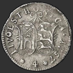 аверс 4 centavo 1756 "4 копейки 1756 года"