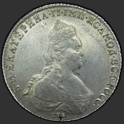 реверс 1 рубља 1787 "1 рубль 1787 года СПБ-ЯА. "