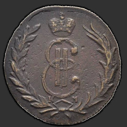 реверс 1 kopeck 1767 "1 penny 1767 KM."