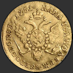 аверс 1 chervonetz 1751 "1 dukat 1751 "Eagle". MAR.13"