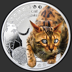 реверс 1$ (бак) 2014 "Бенгальская кошка"