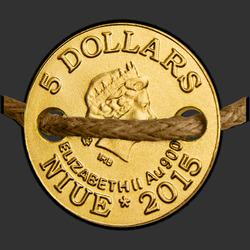 аверс 5 Dolar 2015 "Подковка"