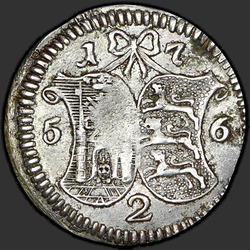 аверс 2 kopecks 1756 ""LIVONEZ" 2 cent 1756."