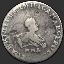 реверс moneta dziesięciocentowa 1741 "Dime 1741 MMD. Pisanie legendą "SAMDI Vseross""