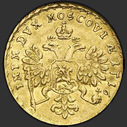 аверс 1 chervonetz 1716 "1 ducat 1716. In a fur coat with a buckle"
